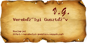 Verebélyi Gusztáv névjegykártya