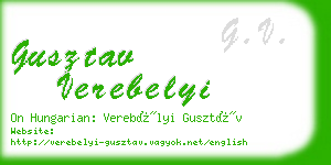 gusztav verebelyi business card